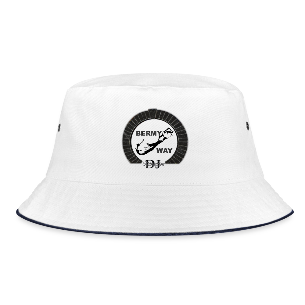 Bucket Hat - white/navy